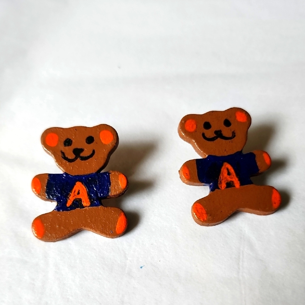 Wood Handcrafted Auburn University Earrings